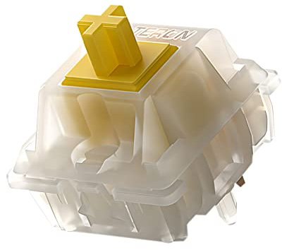 Gateron MilkyYellow Switches - Smooth and Quiet Linear 5 Pin MX Mechanical Keyboard Switches for Gaming and Typing (35 Pcs)