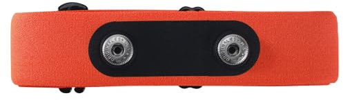 ​Rich Green Valley Sweat Proof Chest Strap, Heart Rate Monitor Replacement Band fits for Polar H7 H9 H10, Wahoo Tickr, Garmin HRM Coospo Chest Strap (1, Orange, Medium)