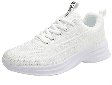 Yunyahe Sportschuhe Weiche, modische, atmungsaktive SoleMesh-Damen, Bequeme Turnschuhe, Schuhe, lässige Damen-Turnschuhe Air Atmungsaktiv Turnschuhe (White, 37)