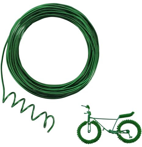 32.8 Feet Green Aluminum Craft Wire, 10 Gauge 2.5mm Thickness Sculpting Wire, Armature Wire for Sculpting, Bendable Metal Craft Wire for Making Dolls Skeleton DIY Crafts