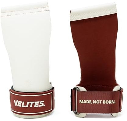 Velites I Cross Training Quad Ultra Gants sans magnésium I Mitaines d'haltérophilie I pour Les athlètes de Crosstraining ou de Gymnastique I Améliorez Vos résultats (Blanc, L)