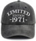 Xullaxth Limitierte Auflage 1970 1971 1972 1973 1974 1975 1976 1977 1978 1979 Mütze für Herren und Damen, verstellbare Baseballkappe aus Baumwolle, 1971 Schwarz, Einheitsgröße