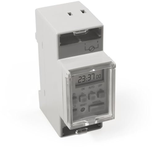 Digitale Zeitschaltuhr für Schaltschrank, Schalttafeln - 230V 1800W, Sommer- und Winterzeit LCD-Anzeige, Bluetooth-Programmierung mit App - Zeitschalter Schaltuhr Timer