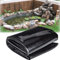 Bcojnlue Revestimiento De Goma De Polietileno De Alta Densidad 4.5x5m Flexible Precortado Lona Estanque Negro HDPE Pond Liner para Fuentes De Agua Y Jardines(Tamaño:W5xL5m/W16xL16ft)