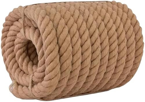 Juteseil, Hanfseil, Juteseil, 22 mm, gedreht, 4 Stränge, gedrehtes Juteseil, Hanfseil for Geländer, Docks, Tauziehen, Klettern, Dekorieren (Größe: 22 mm, 10 m) (Size : 22MM 10M)