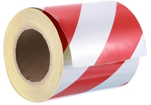 PATIKIL Nastro Riflettente, 1 Rotolo 150 Ft x 5.9-Pollici Adesivo Impermeabile Alta Visibilità Nastro Sicurezza Avvertimento Cautela Riflettente per Camion Rimorchi Auto, Rosso Bianco