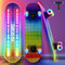 BELEEV Skateboard 31 x 8 Zoll LED Leuchtendem Deck und Rädern, Komplettes Skateboard für Kinder Jugendliche, Erwachsene, Double Kick Deck mit konkavem Profil, Cruiser-Trick-Skateboard für Anfänger
