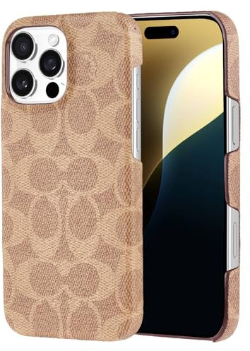 COACH Signature Canvas Slim Wrap iPhone 16 Pro Max Case - Designer Phone Case - Signature Tan