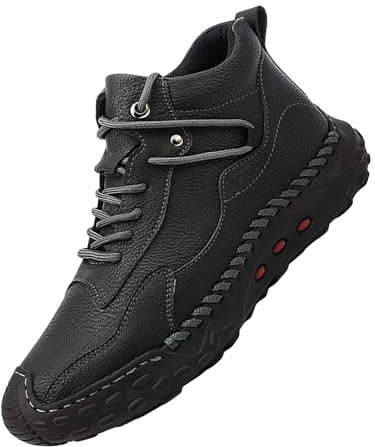 Generico Stivaletti Pioggia Bambino Tronchetti Donna con Men's Fall And Winter Fashion Men's Sneakers Men's Hiking Sneakers Walking Men's Shoes Stivali Donna Impermeabile Donna Stivali (Black, 44)