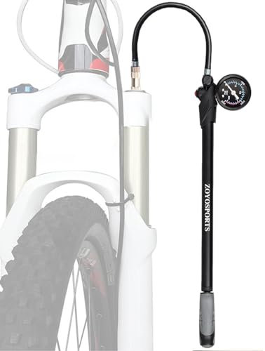 Stoßdämpferpumpe fürs Fahrrad – 300 psi Hochdruck-Luftpumpe für das Hinterrad von -Fahrrädern, Federgabelpumpe | Tragbare -Pumpe mit Druckmesser und Entlüftungsknopf, Mountainbike-Luftpumpe, Mou