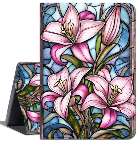 for Amazon Kindle Fire Max 11 Case (13th Generation, 2023 Release) 11,Slim Lightweight Smart Shell Stand Cover with Auto Wake/Sleep for All-New Fire 11 Max Tablet,Lily Flower Pink