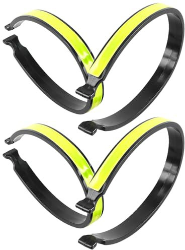 4-teilige Fahrradclips, reflektierende Fahrradclips für Hosen, leichte Fahrradhosenclips, Sicherheits-Knöchel-Fahrradclips, reflektierendes Fahrradzubehör für Männer und Frauen, sichere Fahrten (grün)