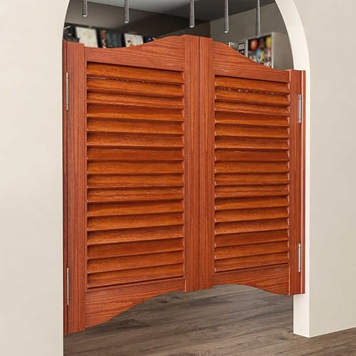 Porte da bar in legno massello con funzione di chiusura automatica per ingresso bar interno porta rossa a battente fienile per bancone portico 89,9 x 89,9 cm