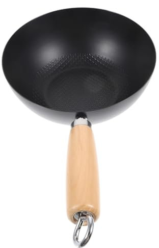 VINTORKY Small Iron Pot Japanese Mini One-person Cooking Wok for Stove Use Non-stick Kitchen Frying Pan for Stirfry