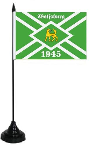 U24 Tischflagge Wolfsburg 1945 Fahne Flagge Tischfahne 10 x 15 cm