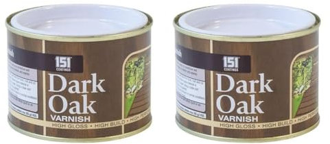 MIXEL 151 Coatings Dark Oak Varnish Paint, Non-Drip Formula, Quick Drying , Durable Protection, Weather-Resistant, High-Gloss Finish, Versatile Use (Pack of 2)