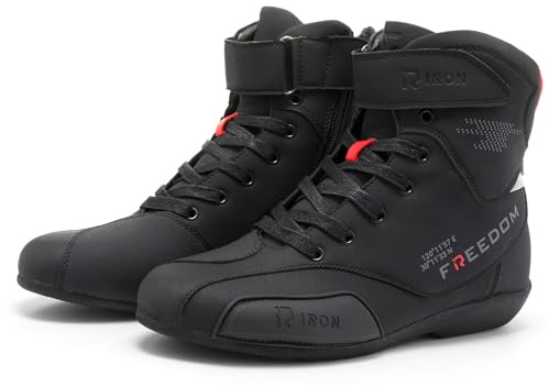 RIDEIRON Scarpe Moto Uomo Normativa CE Stivali Moto Antiscivolo