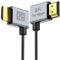 Portkeys 8K Cavo HDMI Ultra-Sottile 1m, HDMI A-A con connettori angolati a 90°, spessore 2,5 mm, 8K@60Hz, 48Gbps HDMl 2.1, HDR, eARC, per monitor, gimbal, rig, PS5, Xbox, PC, (HDMl A-A 1m)