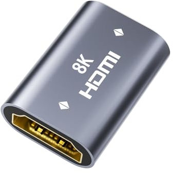 LEENUE HDMI Kupplung 8K, HDMI Verlängerung 2.1 Verbinder Buchse auf Buchse, Adapter Unterstützung 8K@60Hz, 4K@120Hz UHD HDR eARC 3D Dolby, für Laptop, HDTV, PC, Monitor, Roku TV, 1 Stück