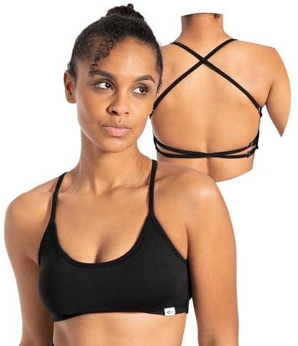 SMILODOX Sport BH Damen Sena, Shaped Fit mit offenem Rücken & überkreuzten Trägern, Ohne Bügel, elastischer Bund, Push Up BH, atmungsaktives Material – ideal für leichtes Training & Freizeit