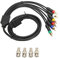 ACOGEDO Cordon de Câble AV Composite RVB RGB avec Haute flexibilité et Touche Douce - 4 Têtes de BNC pour, N64, SFC, Câble Vidéo Composant RVB Stable Eco-Friendly