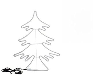 Chianese Albero Luminoso Neon 81cm con 120 LED Verdi – Decorazione Natalizia da Interno ed Esterno con Cavo di Alimentazione da 1,5 Metri – Struttura Sagomata e Illuminazione Brillante a Basso Consumo