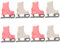 HOMOBABE 4paare Miniatur Eislaufschuhe Für Puppen DIY Zubehör Dekorative Schlittschuhe Weiß Und Langlebige Für Kreative Spielideen Und Puppenaccessoires