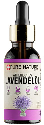 CHOSA Ätherisches Öl Lavendel 30ml | 100% Natürliches Duftöl für Diffuser Aromatherapie, Luftbefeuchter, Sauna & Massage, Intensiver Raumduft