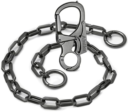 Ahiller Sicherheits schlüsselkette hose für Männer | Double Lock Wallet Chain,Heavy Duty Schlüsselkette Herren für Jean,Hosen,Geldbörse or Radfahren,Reisen und Alltagsgebrauch