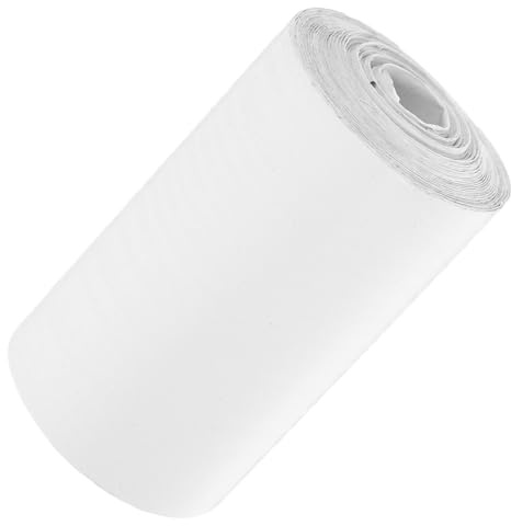 Sewroro 10m Roll Self-Adhesive Wood Grain Skirting Board Sticker White 10cm Wide Waterproof Wall Border Trim for Door Frames Window Sills