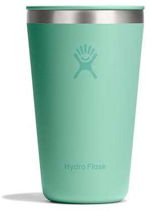 Hydro Flask – All Around Tumbler Press-In Lid 473 ml (16 oz) | Isolierter Edelstahl – Auslaufgeschützt, passend für Getränkehalter – Kalt 24 Std., heiß 12 Std. – Mermaid Green