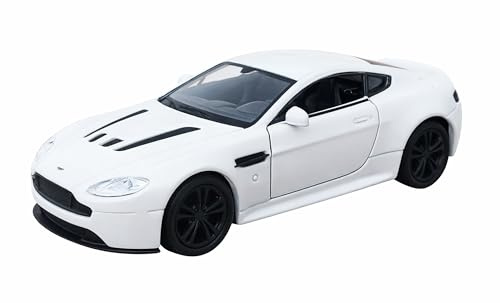 Toi-Toys Aston Martin Vantage Modellauto 12cm aus Metall mit Rückzugmotor Modell Auto Spielzeugauto Spielzeug 4-Varianten 65 (Weiss)