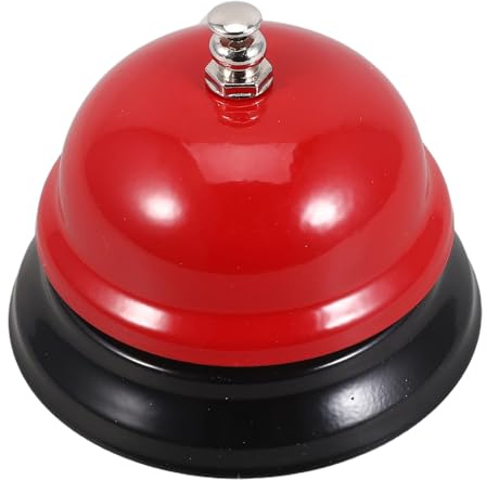 Campanello da Tavolo in Metallo Suono Chiaro per Ufficio e Gioco | Campanello Cucina, Risposta Immediata al Servizio, Suono Distinto, Uso Versatile per Reception e Sala