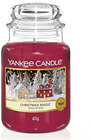 Yankee Candle Duftkerze im Glas (groß) | Christmas Magic | Brenndauer bis zu 150 Stunden