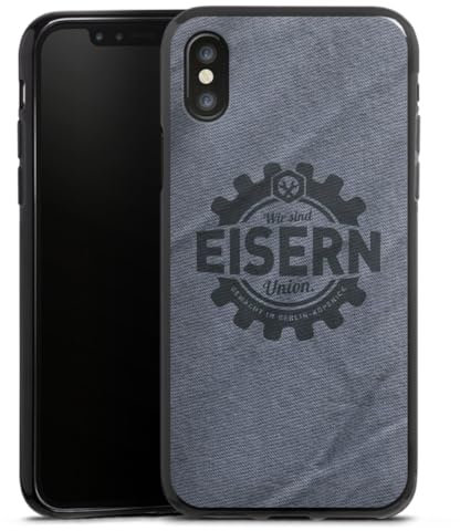 DeinDesign Silikon Hülle kompatibel mit Apple iPhone X Case schwarz Handyhülle 1. FC Union Berlin Offizielles Lizenzprodukt FCU