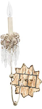 Elstead Lighting Wall Light, Alloy Steel, Beige Patina & Gold