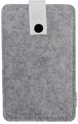 Davii Handy Filztasche passend für Samsung Galaxy A7 (2015) / A7 (2016) mit Hülle, robuste Handy Schutzhülle mit Lasche & Druckknopf, Rundumschutz - XL Hell Grau