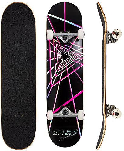 Enuff Skateboards Futurism Complete Skateboard, Erwachsene, Unisex, Schwarz (Schwarz), 20,3 x 81,3 cm