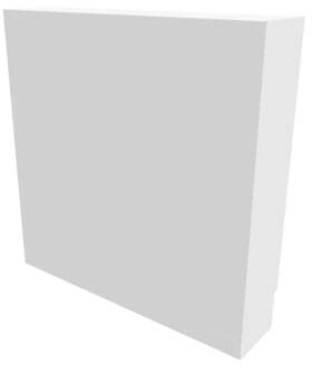 Cache nourrice plomberie ATOLE en acier Blanc - Largeur fixe - Taille 5 : 650 x 650 x 150 mm