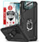 LeYi for Samsung Galaxy A12/M12 Case and 2 Tempered Glass Screen Protector and 2 Lens Camera Protector,Ring Holder Military Protective Shockproof Tough Armor Hard Phone Cover for Samsung A12 Black