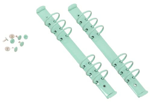 Craftelier - Set mit 2 Mechanismen für 6 Ringbücher | Größe ca. 22,7 cm (8,94) - Ringdurchmesser 3,3 cm (1,30) - Abstand zwischen den Ringen 1,9 cm (0,75) | inkl. 8 Befestigungsklammern | Farbe
