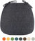Yadlan Sitzpolster Stuhl 2er Set, Stuhlkissen 40x40 mit Bändern, Sitzkissen rutschfest, Waschbar halbrund Kissen mit Abnehmbarem Bezug, Dauerhaft Stuhl Kissen Dunkelgrau
