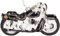 BRUBAKER Motorrad Schwarz Silber - Handbemalte Weihnachtskugel aus Glas - Mundgeblasener Christbaumschmuck Figuren Lustig Deko Anhänger Baumkugel - 12,8 cm