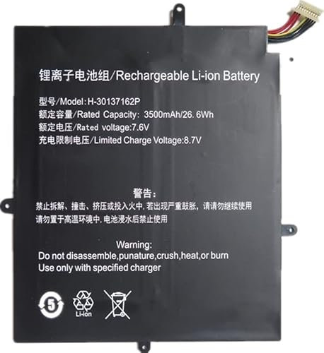 Bestome Batteria di ricambio H-30137162P 2666144 compatibile con 8 cavi JJY28137162P Jumper F5 MaxBook Y11 H1M6 7,6 V 3500 mAh 26,6 Wh