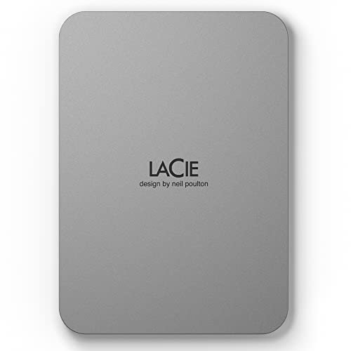 LaCie Mobile Drive Moon, 1To, disque dur externe portable, PC Mac iPad & iPhone, avec Adobe, Data Rescue Service (STLP1000400)
