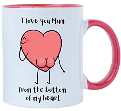 LimaLima Funny Birthday Mother's Day Christmas Xmas Gift for Mum. I Love You from The Bottom of My Heart. from Son Or Daughter