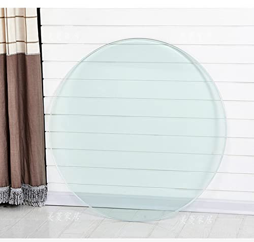V3VOGUE Cristal Redondo 40cm 60cm 100cm Tablero De Mesa Vidrio Templado, Bandeja De Vidrio Planos, Fácil Limpiar, Ideal para Mesa De Café, Mesa Jardín, Protector De Cubierta De Mesa De Comedor