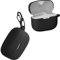 kwmobile Silicone Cover Compatible with JBL Tune 130 NC TWS - Case Cover Stick-On Skin with Clip - Black