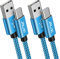 JALIXI USB C Charger Cable 1m, USB to USB C Cable Fast Charging Nylon for Samsung Galaxy S10 S23 S22 S21, Tab A8 A7, A55 A54 A53 A52 A35 A34 A25 A23 A15 A14 A13 A12, Blue