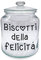 Realizzandoo Biscottiera Barattolo per Biscotti con scritta Biscotti della Felicità, Vetro Trasparente, Capacità 1.9 l, Cookies Muffin Dolci, Frasi divertenti